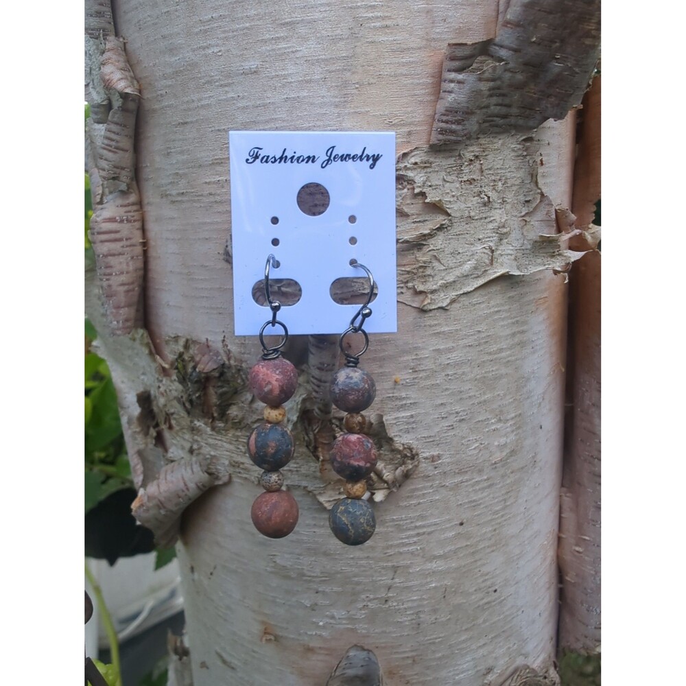Jasper Bead Earrings